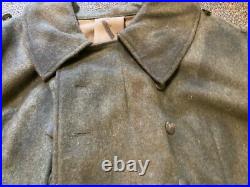 Wwii German M42 1942 Infantry Em Nco Combat Field Overcoat Greatcoat-xlarge 48r
