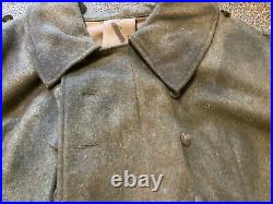 Wwii German M42 1942 Infantry Em Nco Combat Field Overcoat Greatcoat-xlarge 48r
