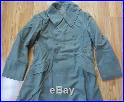 Wwii German M42 M1942 Wool Overcoat Greatcoat- Size 2 (38-42r)