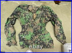 Wwii German M42 Waffen Plane Tree Field Smock- Size 2, 42-46r, Aged & Weathred