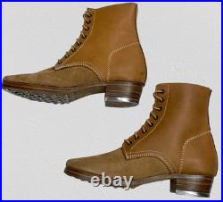 Wwii German M43 M1943 Combat Field Leather Low Boots