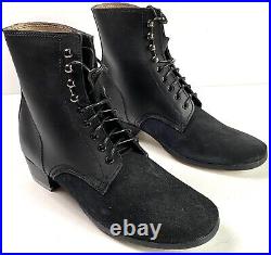 Wwii German M43 M1943 Combat Field Leather Low Boots-size 10