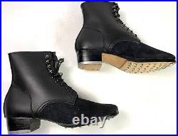 Wwii German M43 M1943 Combat Field Leather Low Boots-size 10