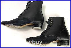 Wwii German M43 M1943 Combat Field Leather Low Boots-size 10