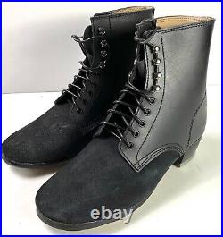Wwii German M43 M1943 Combat Field Leather Low Boots-size 10
