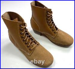 Wwii German M43 M1943 Combat Field Leather Low Boots-size 11