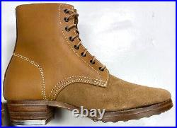 Wwii German M43 M1943 Combat Field Leather Low Boots-size 11