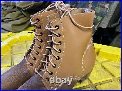 Wwii German M43 M1943 Combat Field Leather Low Boots-size 12