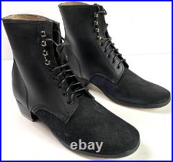 Wwii German M43 M1943 Combat Field Leather Low Boots-size 13