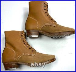 Wwii German M43 M1943 Combat Field Leather Low Boots-size 13