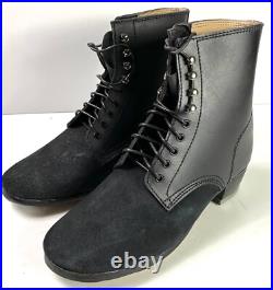 Wwii German M43 M1943 Combat Field Leather Low Boots-size 9
