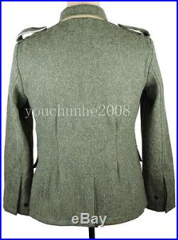 Wwii German M43 Wh Em Field-grey Wool Uniform Jacket And Trousers Size L-33101