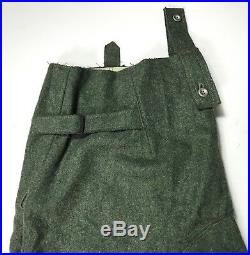 Wwii German M43 Wool Combat Field Grey Trousers- Size Large