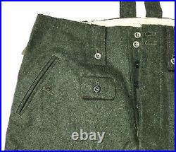 Wwii German M43 Wool Combat Field Grey Trousers- Size Xlarge