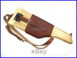Wwii German Mauser C96 Broomhandle Leather Holster And Wooden Stock