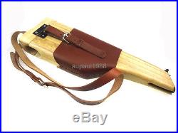 Wwii German Mauser C96 Broomhandle Leather Holster And Wooden Stock