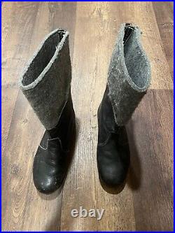 Wwii German Military Winter Felt Boots Size 29