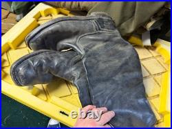 Wwii German Post War Infantry M1931 Black Leather Jackboots- Size 11
