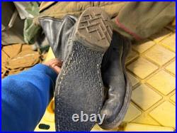 Wwii German Post War Infantry M1931 Black Leather Jackboots- Size 11