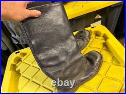 Wwii German Post War Infantry M1931 Black Leather Jackboots- Size 9