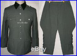 Wwii German Summer M36 Officer Cotton Field Tunic & Breeches Uniform Xl-32155