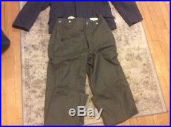 Wwii German Uniform, M40 Wool Luftwaffe Tunic And Wool M40 Field Grey Trousers