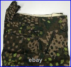 Wwii German Waffen Dot 44 Camo Field Trousers- Size 3 34-36 Waist