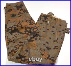 Wwii German Waffen Fall Oak Camo Field Trousers- Size 2 32-34 Waist