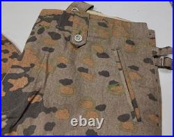 Wwii German Waffen Fall Oak Camo Field Trousers- Size 2 32-34 Waist