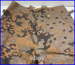 Wwii German Waffen Fall Oak Camo Field Trousers- Size 3 34-36 Waist