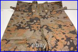 Wwii German Waffen Fall Oak Camo Field Trousers- Size 3 34-36 Waist