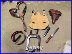 Wwii German Waffen Field Gear Fight Knife, P38 Ammo Equipment Gear Large Lot