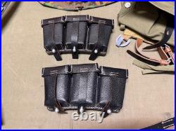 Wwii German Waffen Field Gear Palm Camo, K98 Ammo Equipment Gear Large Lot