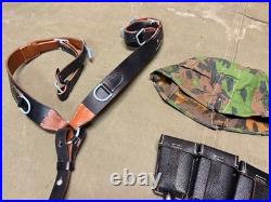 Wwii German Waffen Field Gear Palm Camo, K98 Ammo Equipment Gear Large Lot
