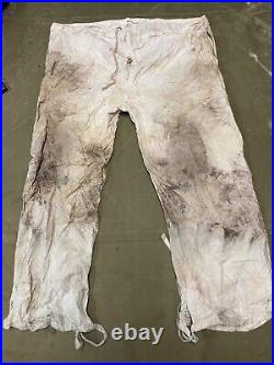 Wwii German Waffen Heer Winter Whitecamo Over Trousers-large, 34-36 Waist