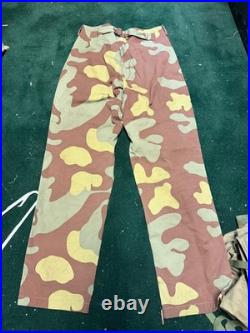 Wwii German Waffen & Luftwaffe M37 Italian Camo Combat Field Trousers-small 32w