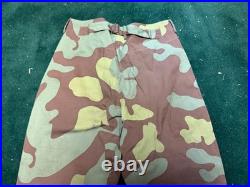 Wwii German Waffen & Luftwaffe M37 Italian Camo Combat Field Trousers-small 32w