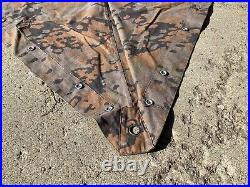 Wwii German Waffen Oak Camo Shelter Half Zelt Zeltbahn