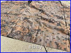 Wwii German Waffen Oak Camo Shelter Half Zelt Zeltbahn