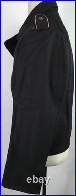 Wwii German Waffen Panzer Tanker Black Wool Wrap Jacket-size 3 (44-48r)