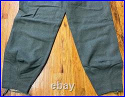 Wwii German Waffen Panzer Tanker Field Grey Wool Trousers- Medium