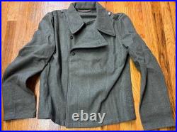 Wwii German Waffen Panzer Tanker Field Grey Wool Wrap Jacket-size 1 (38-42r)