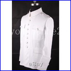 Wwii German White Summer M36 Officers Tunic (custom Tailored / Made) -32573