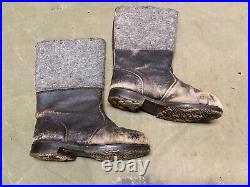 Wwii German Winter Felt Boots-size 10, Post War Made