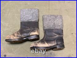 Wwii German Winter Felt Boots-size 10, Post War Made
