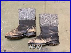 Wwii German Winter Felt Boots-size 10, Post War Made