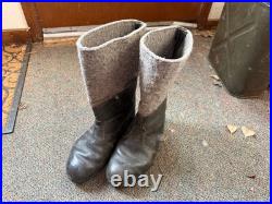 Wwii German Winter Felt Boots-size 11, Post War Made
