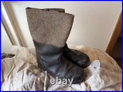 Wwii German Winter Felt Boots-size 11, Post War Made