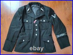 Wwii Ww2 German Elite M32 Black Wool Colonel Collar Tabs Tunic Size S