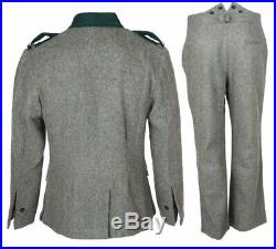 Wwii Ww2 German M36 Em Wool Field Military Uniform Set Tunic & Trousers L